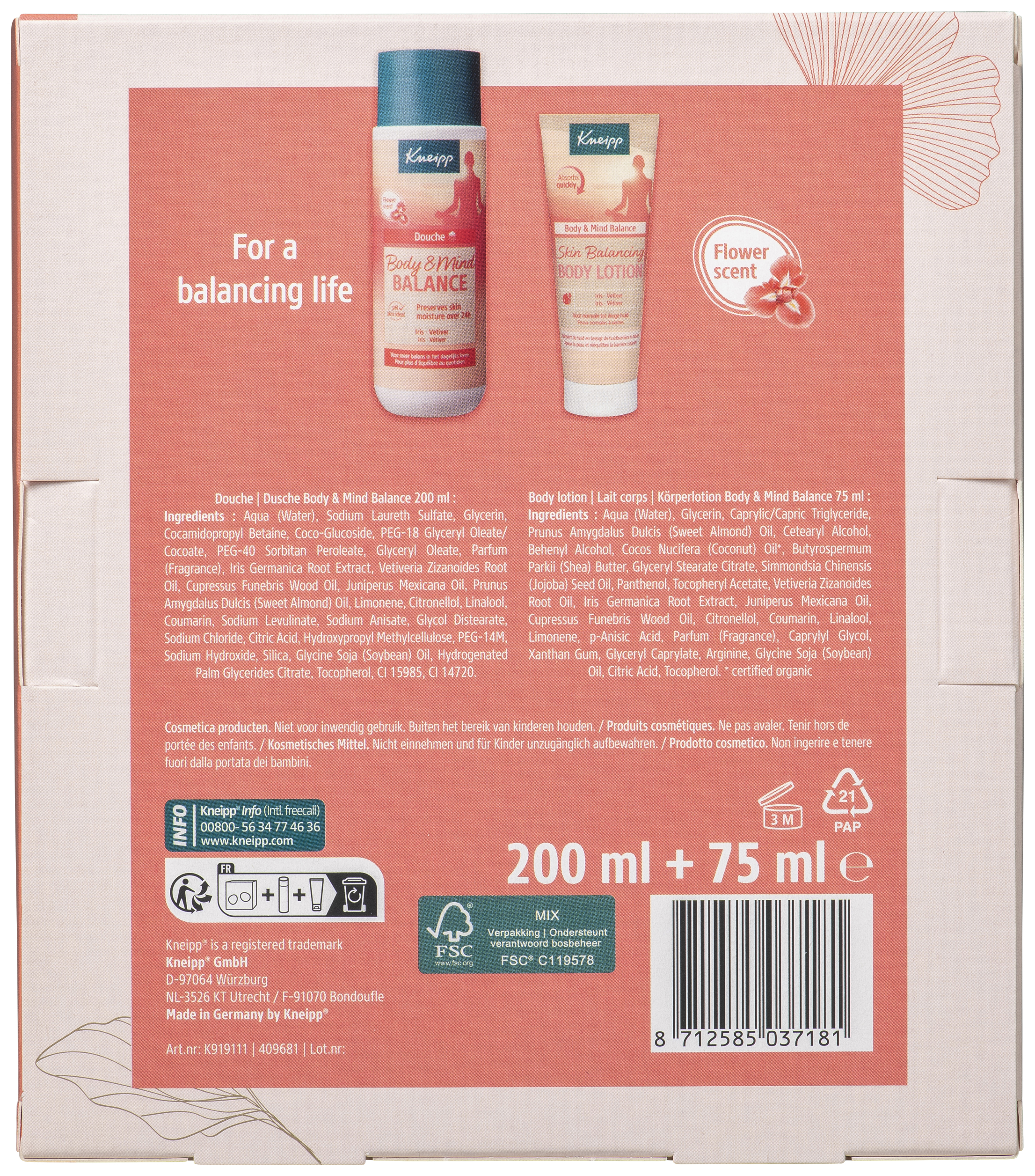 Kneipp Geschenkset Body & Mind Balance Moments 1 Set