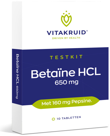 Vitakruid Betaine HCL Testkit 10 tabletten