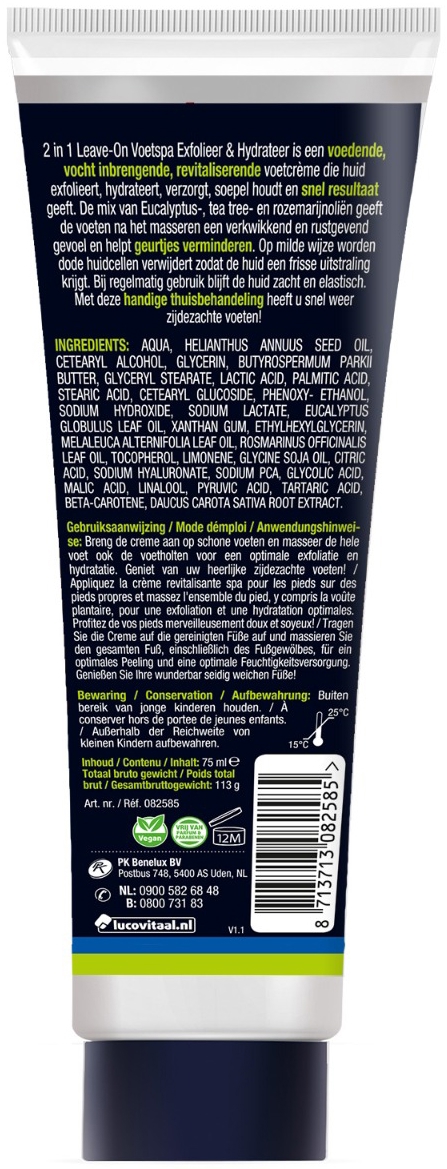 Lucovitaal Voetspa Exfolieer & Hydrateer 75 ML