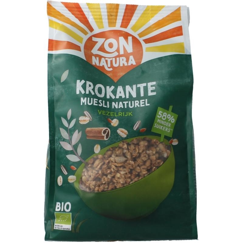 Zonnatura Krokante muesli naturel bio 375g