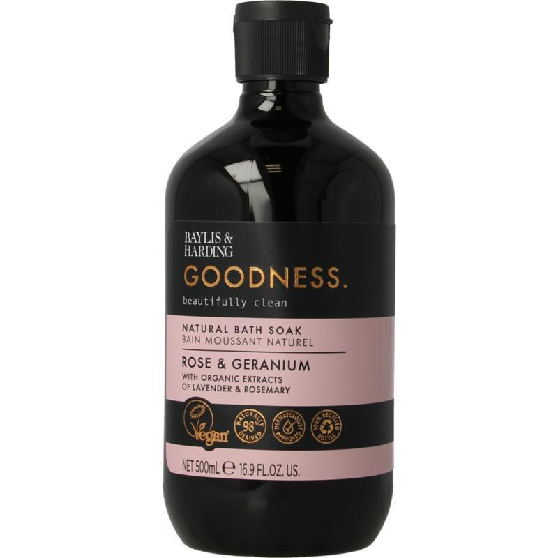 Bath Soak Goodness Rose & Geranium 500ml
