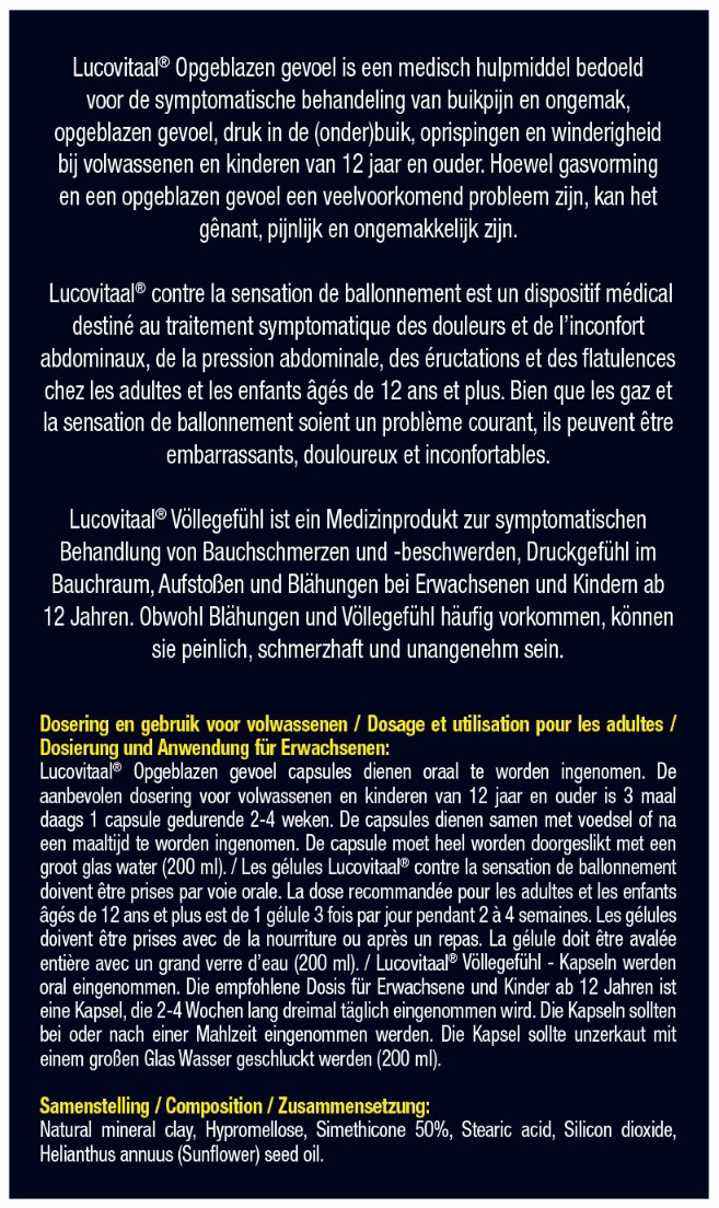 Lucovitaal Opgeblazen Gevoel 30 capsules