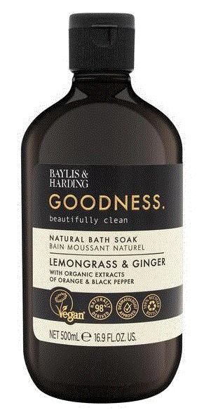 Goodness Badschuim Citroengras & Gember 500ml