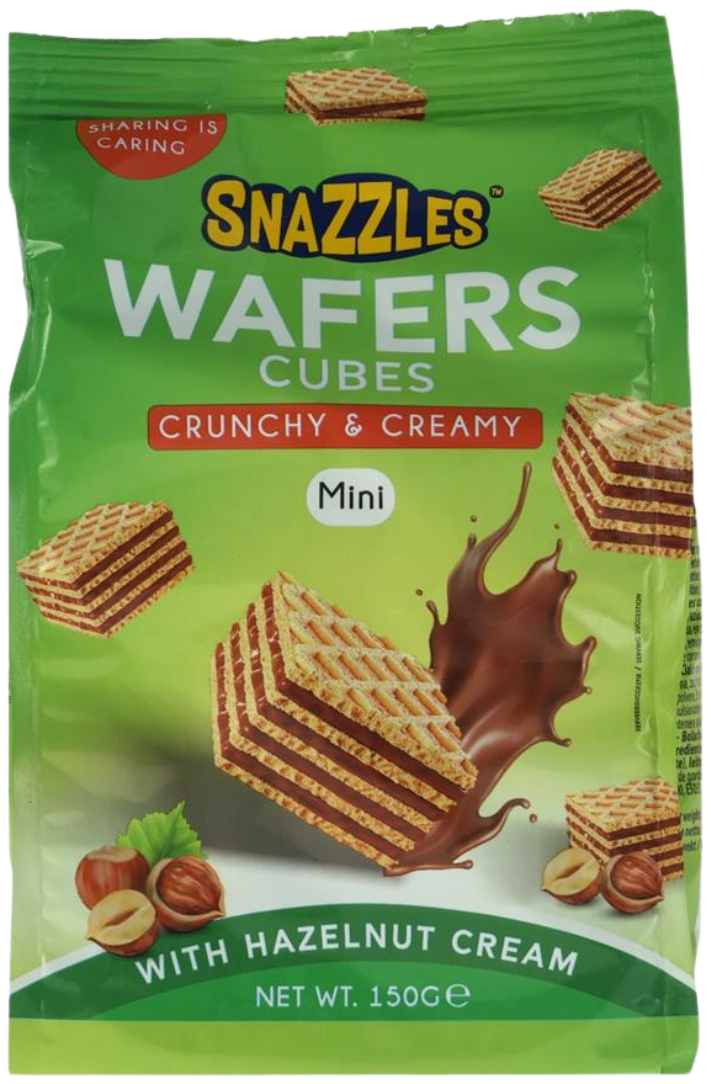 Snazzles Wafer Mini Cubes Hazelnoot 150gr