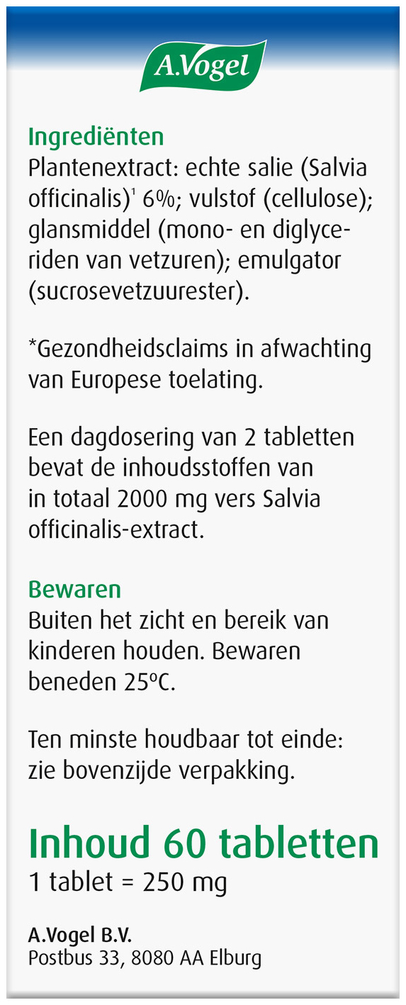 A.Vogel Famosan Salvia tabletten 60 Stuks