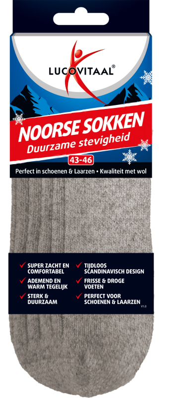 Noorse Sokken 43-46 1 paar