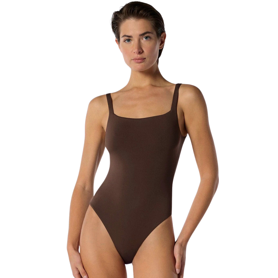 Dames Skinwear - Body Thin Shoulder Strap Dark Brown
