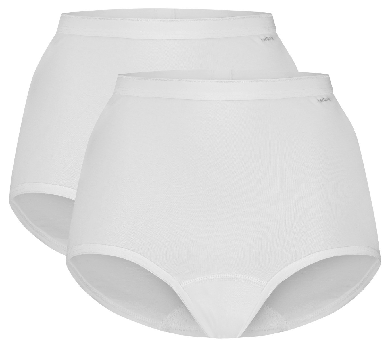 Basics Organic Cotton Stretch Dames High Waist 2-Pack Wit