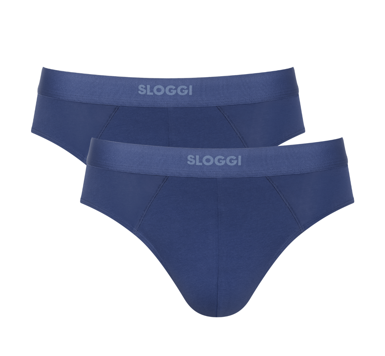 Sloggi Heren Ever Ease Midi 2-Pack Deep Cobalt