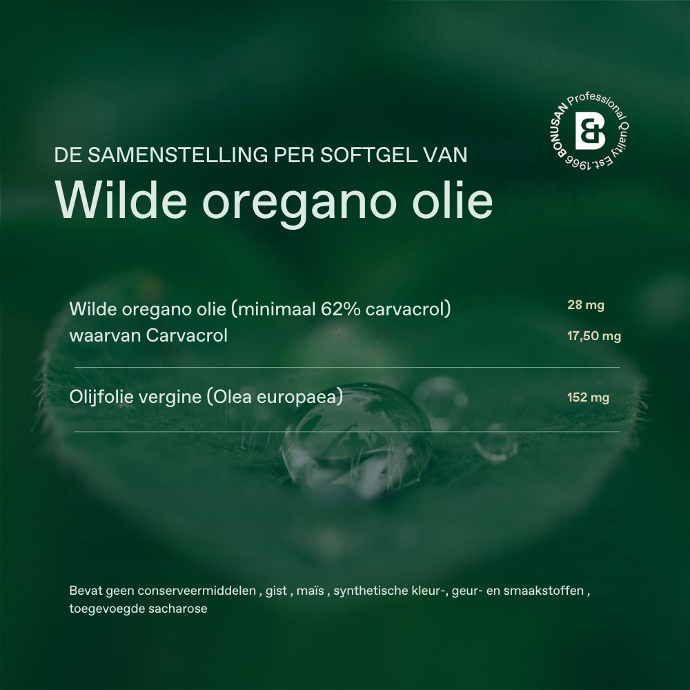 Bonusan Wilde Oregano Olie 60 Softgels