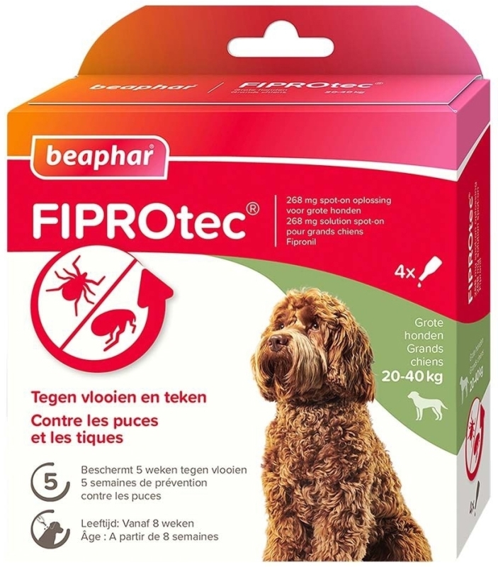 Fiprotec Hond 20-40kg (vanaf Februari 2019) 4st 6x 4st