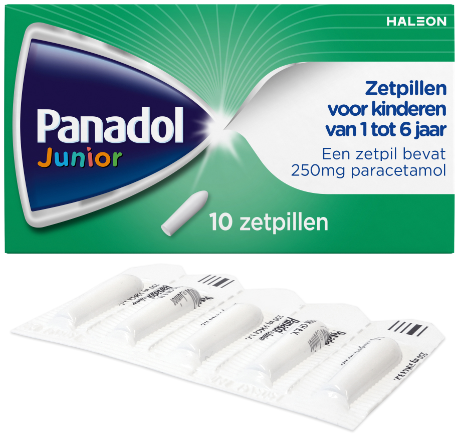 Junior Zetpillen 250 MG Voor Kinderen Van 1 Tot 6 Jaar 10 Zetpillen