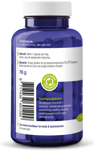 Vitakruid B-Complex Actief Zonder B6 90 Vegetarische Capsules
