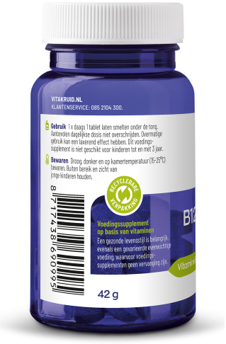 Vitakruid B12 Combi 6.000® met Actief Folaat Vitamine 60 Tabletten