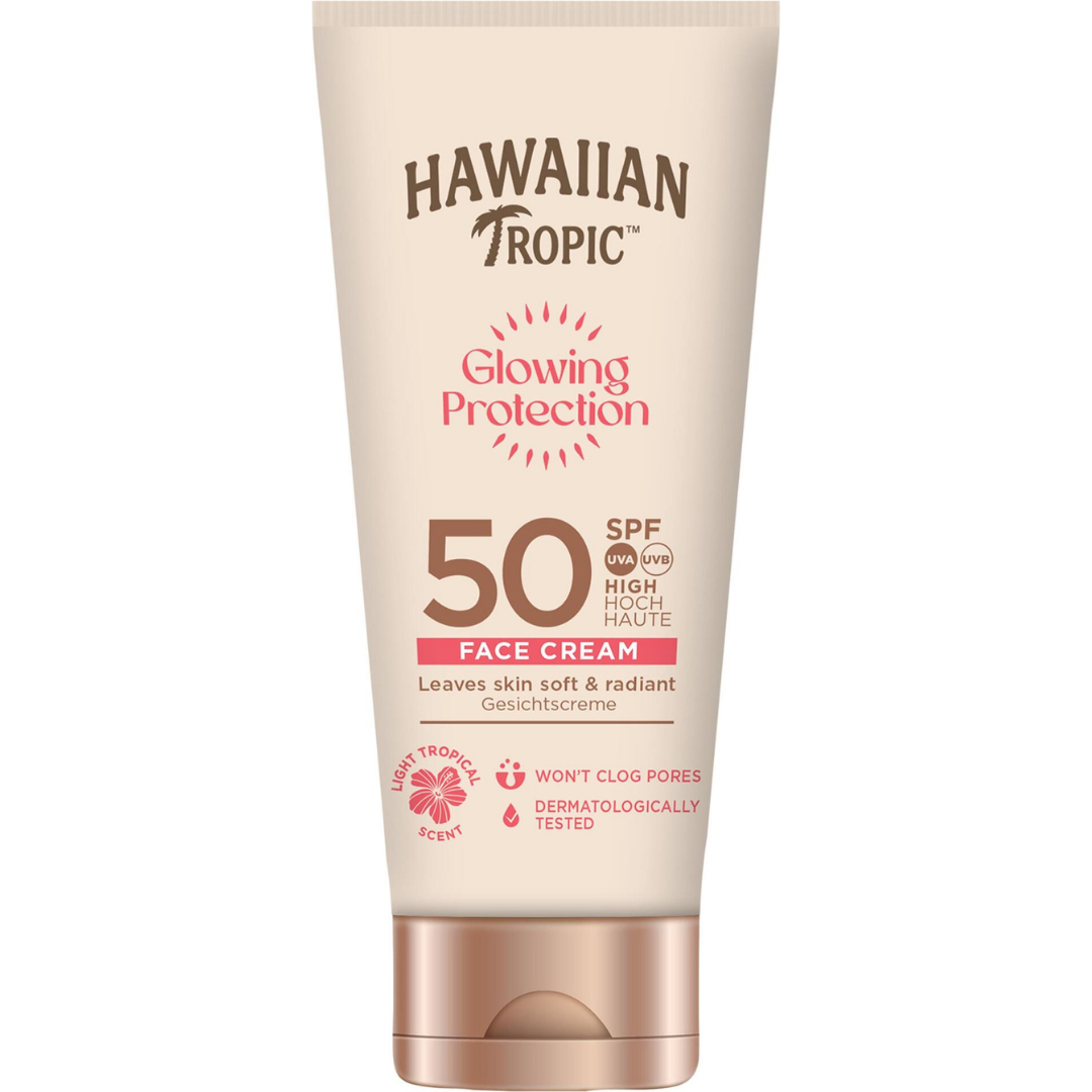 Hawaiian Tropic Zonnebrand Glowing Protection Face Cream SPF50 50 ml