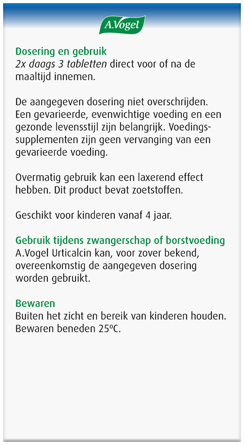 A.Vogel Urticalcin tabletten 1000 Stuks