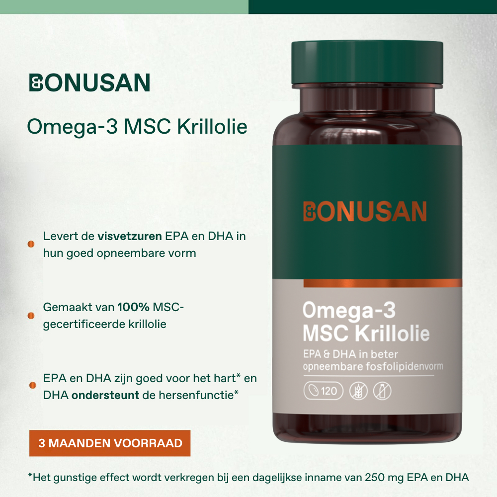 Bonusan Omega-3 MSC Krillolie 120 Softgels