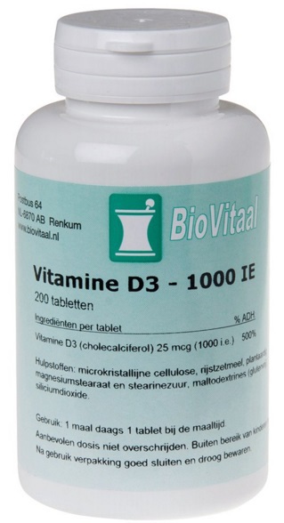 vitamine d3 25mcg 200 tabletten