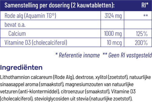 Vitakruid Calcium 1000 Mama 90 Kauwtabletten