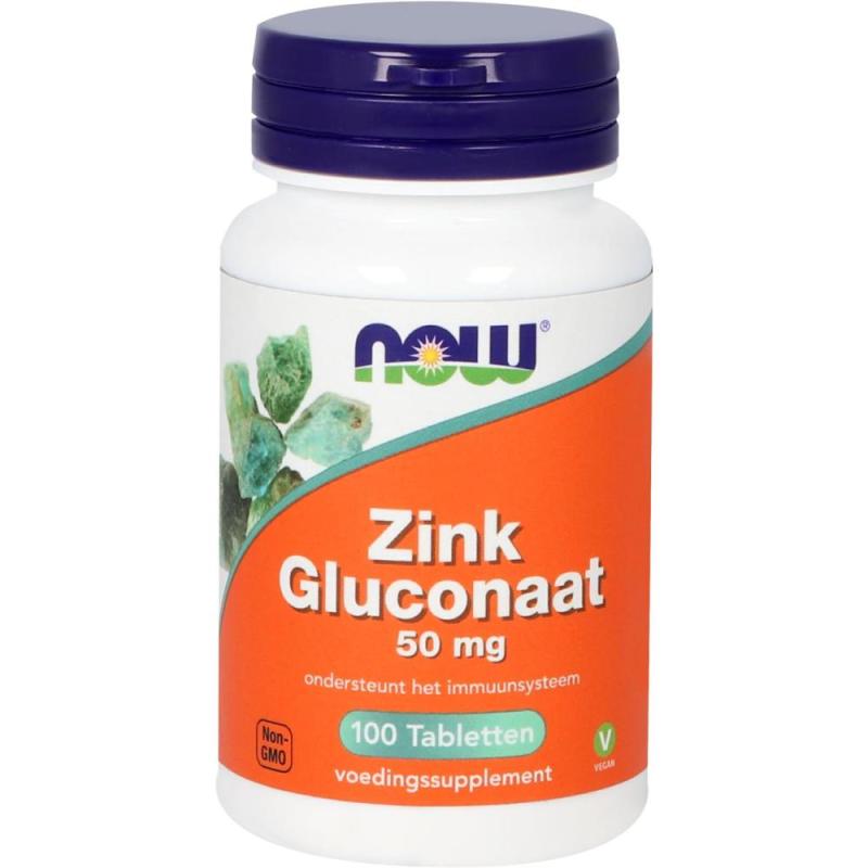 Zink Gluconaat 50mg 100 tabletten