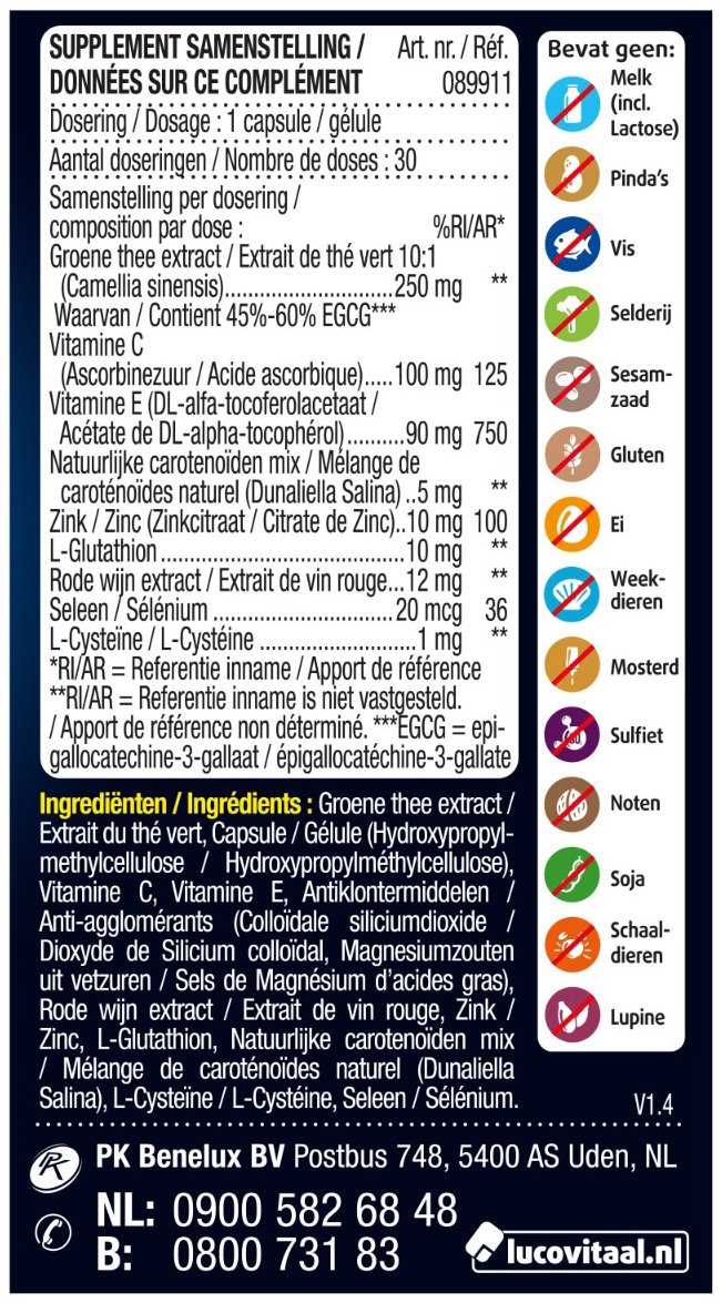 Lucovitaal Antioxidant Complex 30 capsules