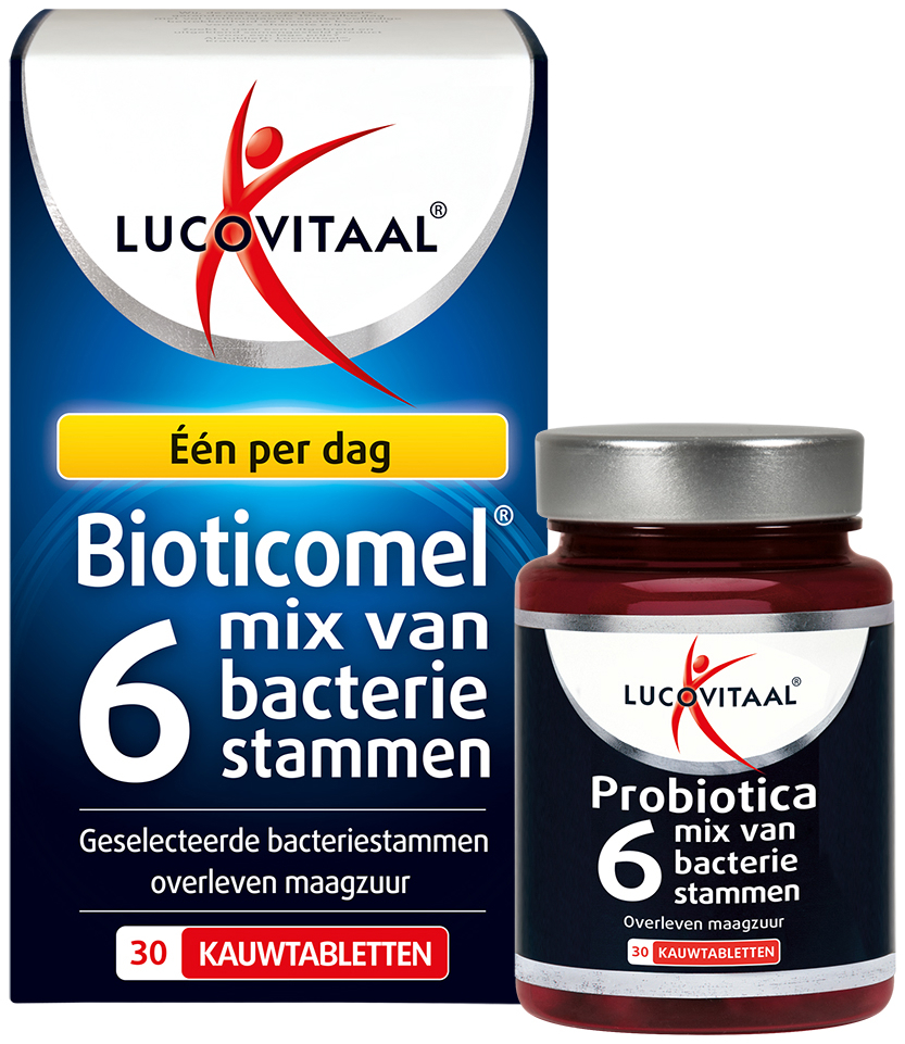 Lucovitaal Probiotica Mix Van 6 Bacterie Stammen 30 kauwtabletten