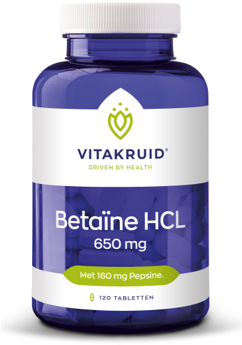 Vitakruid Betaine HCL 650 mg & Pepsine 160 mg 120 tabletten