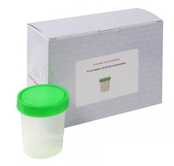 Urinebeker+deksel 10st