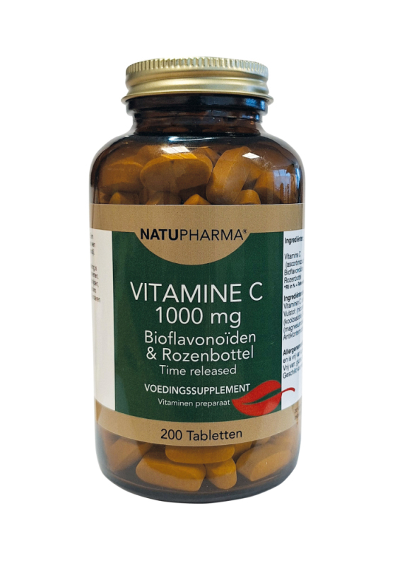 Vitamine C 1000mg Bioflavonoïden & Rozenbottel 200 Tabletten