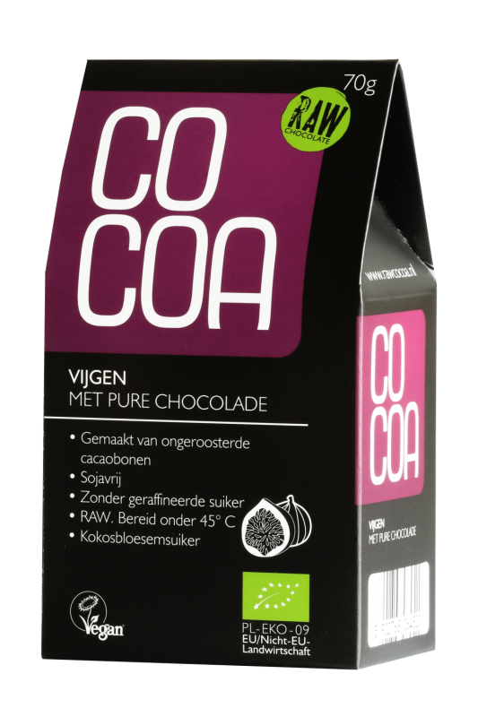 Vijgen Pure Chocolade Raw 70gr