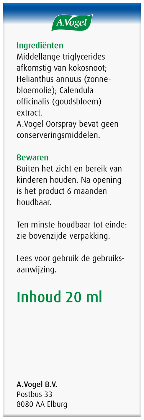 A.Vogel Oorspray Droge Huid 20ml