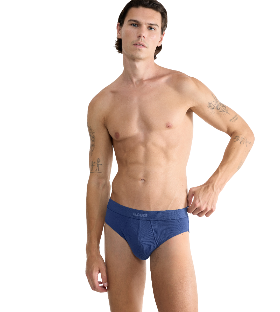Sloggi Heren Ever Ease Midi 2-Pack Deep Cobalt
