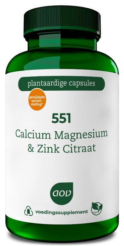 551 Calcium Magnesium & Zink citraat 90 Vegetarische capsules