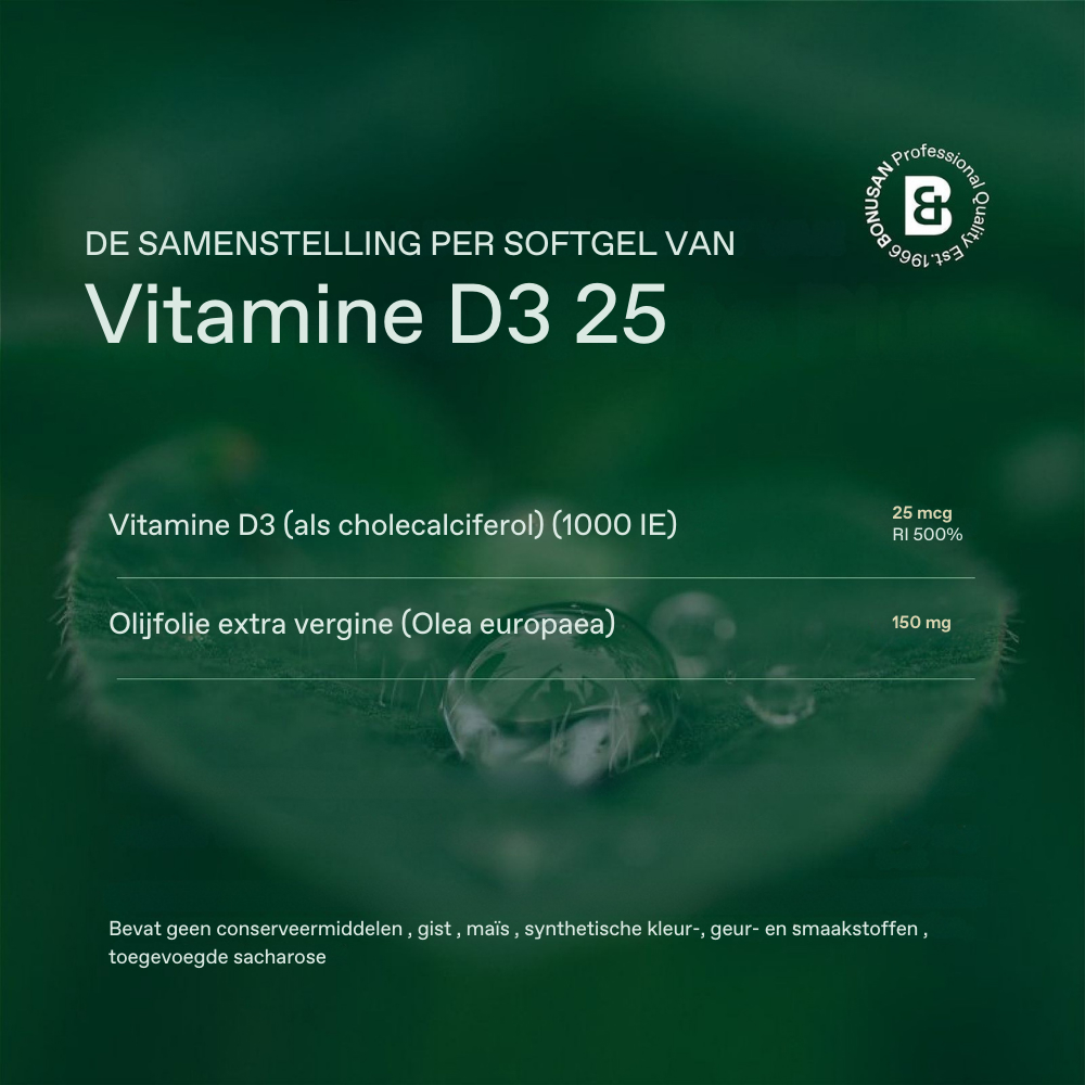 Bonusan Vitamine D3 25 300 Softgels