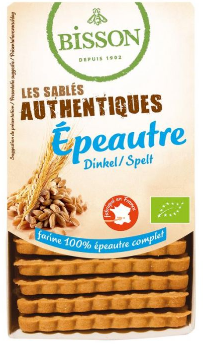 Bisson Zandkoekjes Spelt Authentiek Bio 190gr
