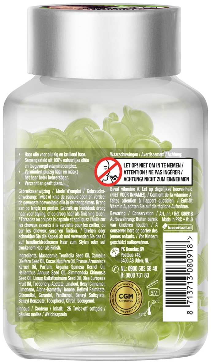 Lucovitaal Haar Vitamine Pluizig & Krullend Haar 25 Capsules