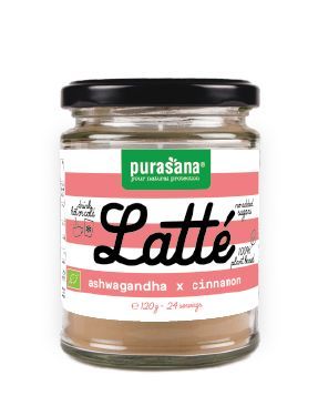 Purasana Latte Ashwagandha Kaneel Vegan Bio 120 g