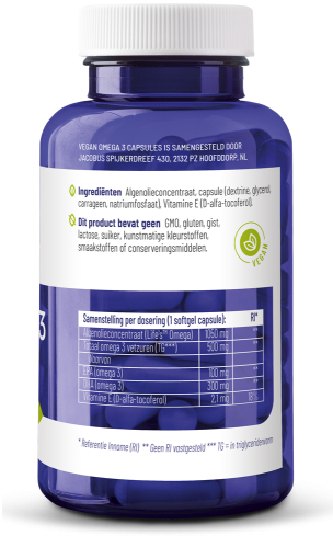 Vitakruid Vegan Omega 3 1000 Triglyceriden 90 softgel capsules