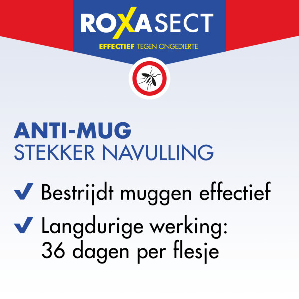 Roxasect Anti-Mug Stekker Navulling 1 stuk