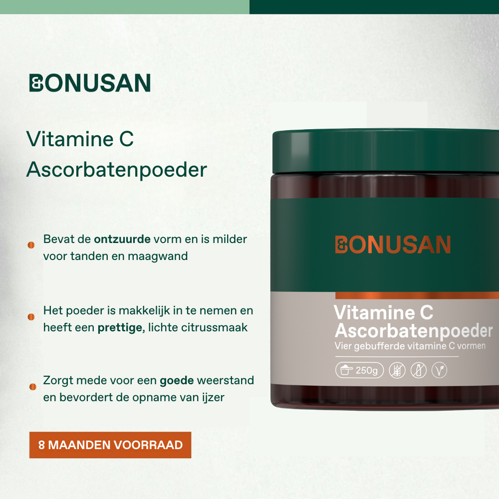 Bonusan Vitamine C Ascorbatenpoeder 250 Gram
