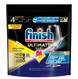 Ultimate Powerball All-in-1 vaatwastabletten Lemon 30 Stuks