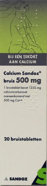 Calcium 500mg 20 bruistabletten