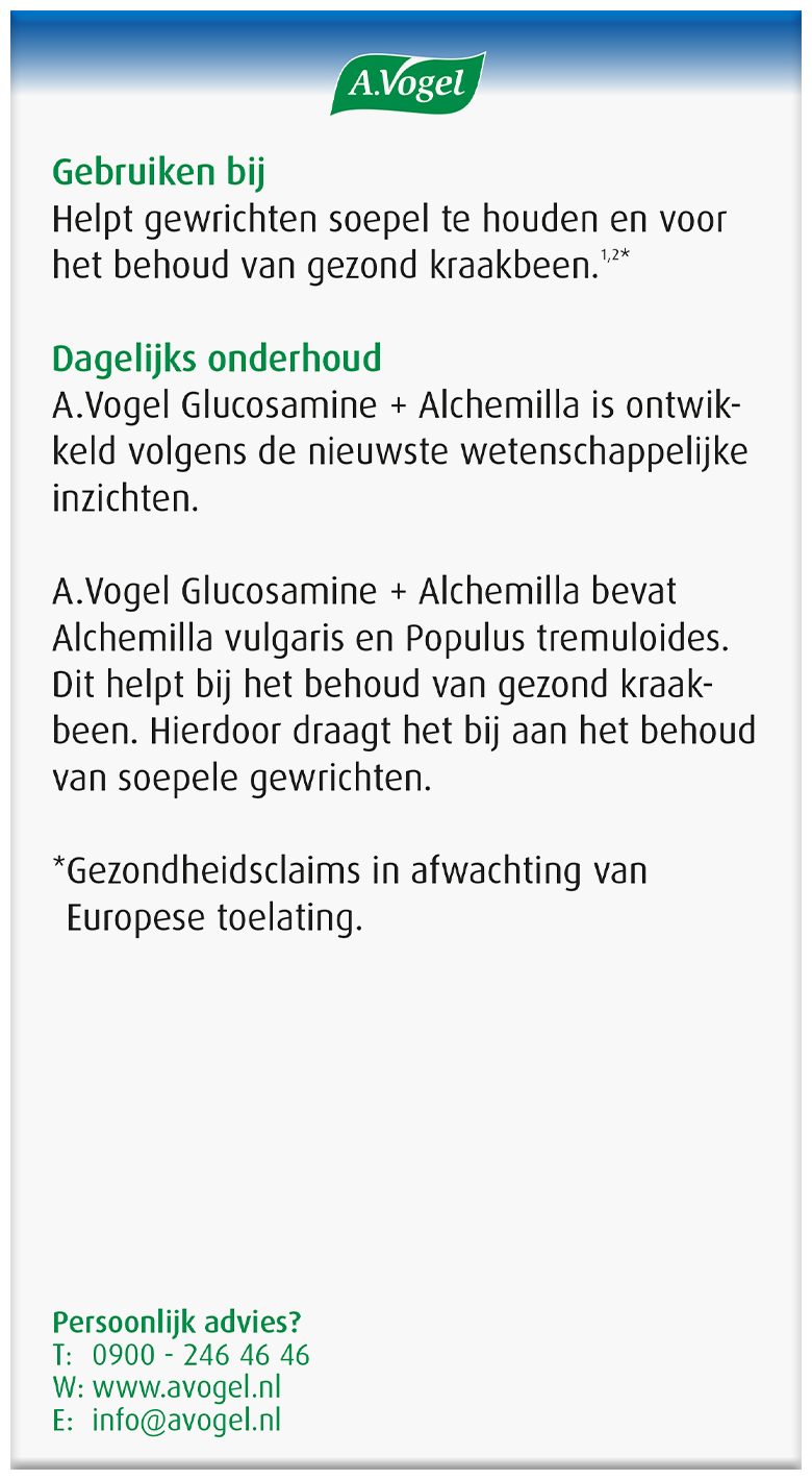 A.Vogel Alchemilla Glucosamine + Alchemilla tabletten 90 Stuks