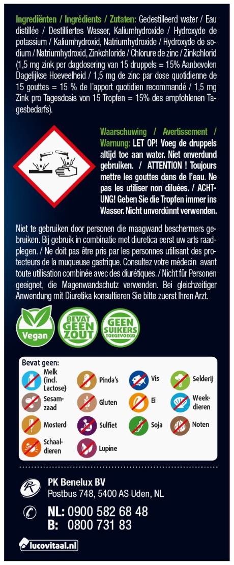 Lucovitaal Zuur Base balans - Basische druppels 30ml