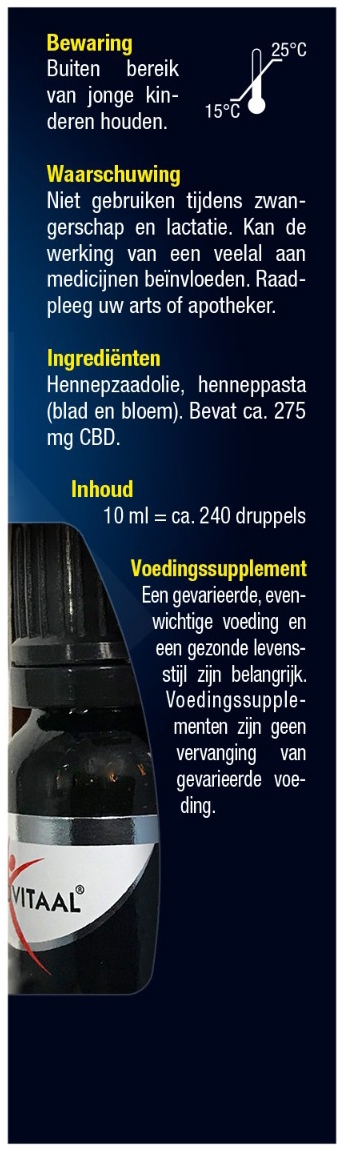 Lucovitaal Cannabidiol CBD Olie 2.8% Puur 10ml