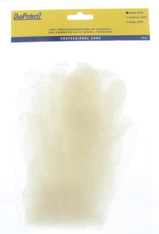 Handschoen vinyl poedervrij small 10 stuks