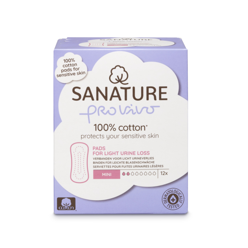 Incontinentieverband Mini Pro Vivo 100% Katoen 12 stuks