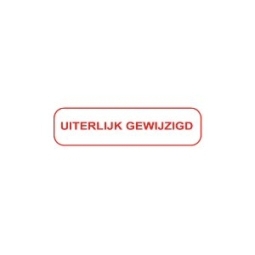Strooketiket uiterlijk gewijzigd 44X11mm 750stuks 1
