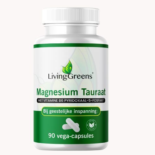 LivingGreens Magnesium tauraat + vitamine B6 90vc