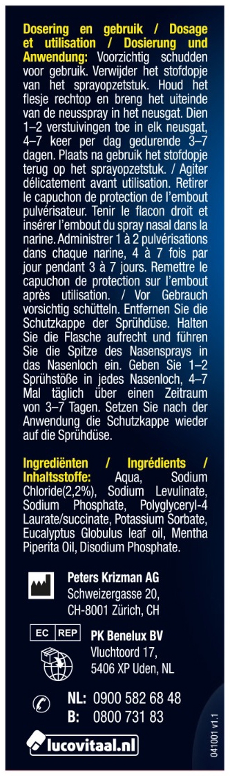 Lucovitaal Neus en Bijholte Spray 10ml